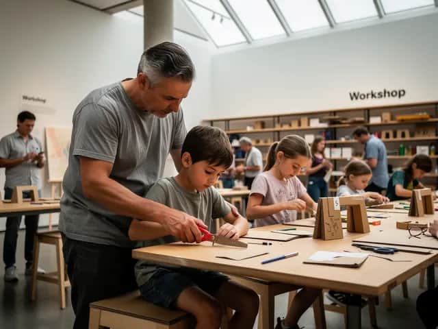Schöner sitzen: Hocker basteln im Museum