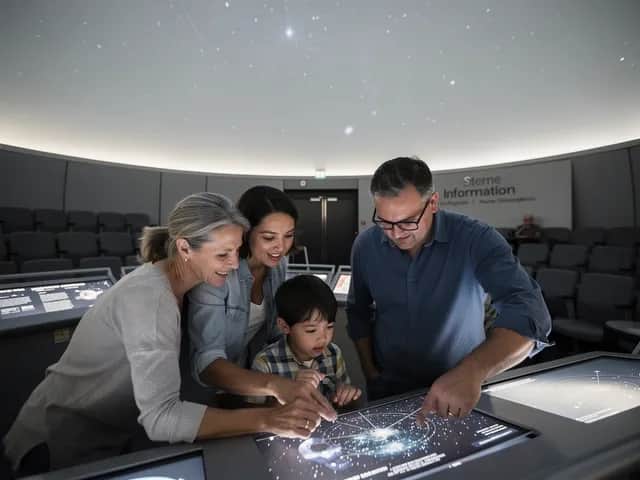 Kleiner Stern im großen All im Planetarium