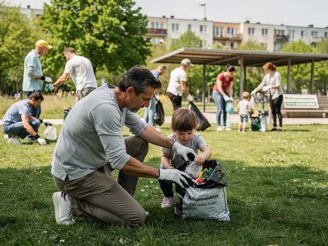 Müllsammelaktion: Sanitas-Sonntag im Sanitaspark