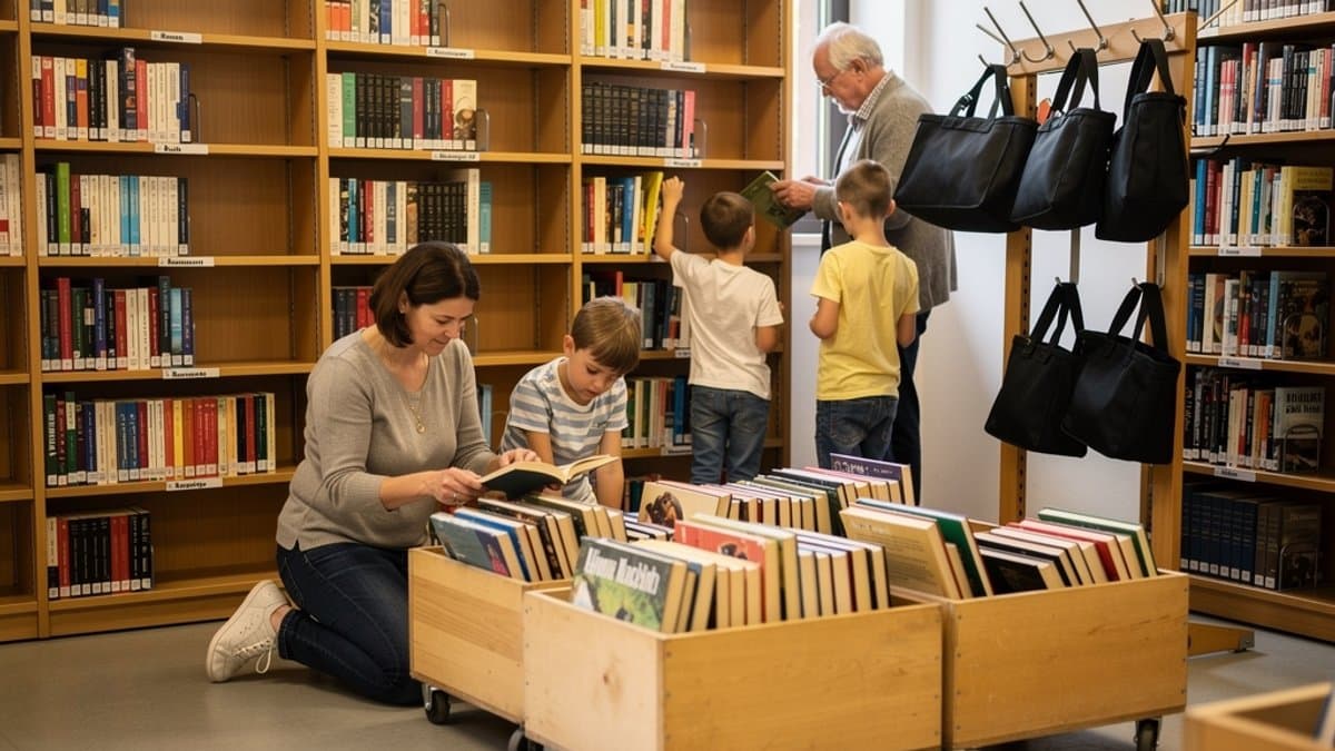 KI-generiertes Bild zu Bücherhalle Lokstedt