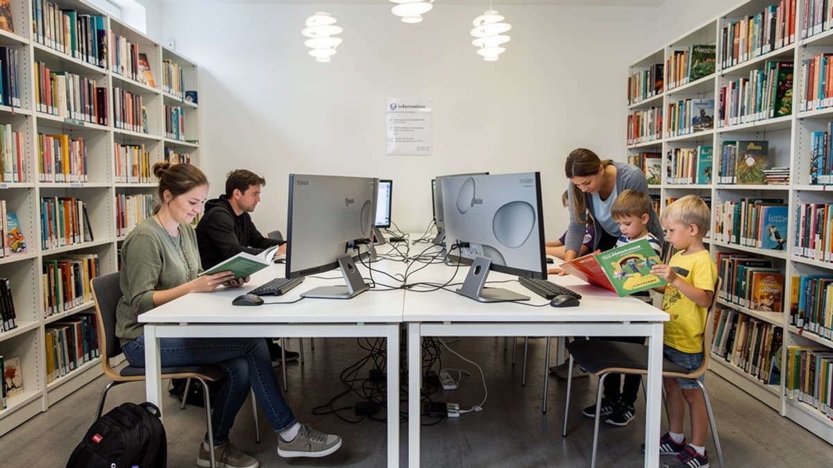 KI-generiertes Bild zu Bücherhalle Volksdorf