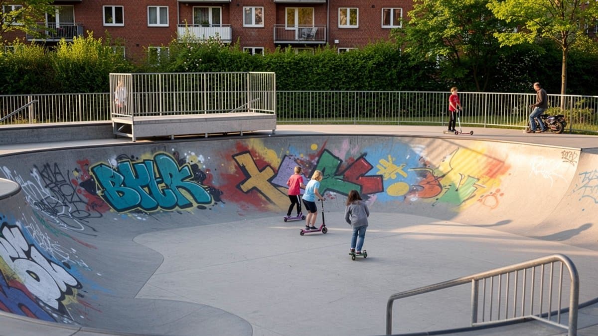 KI-generiertes Bild zu Skatepool Emilienstraße