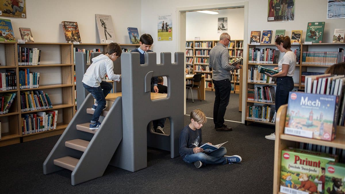KI-generiertes Bild zu Bücherhalle Finkenwerder