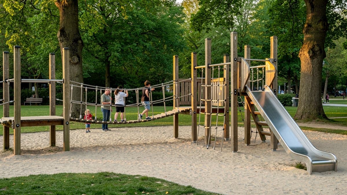 KI-generiertes Bild zu Spielplätze im Fischers Park