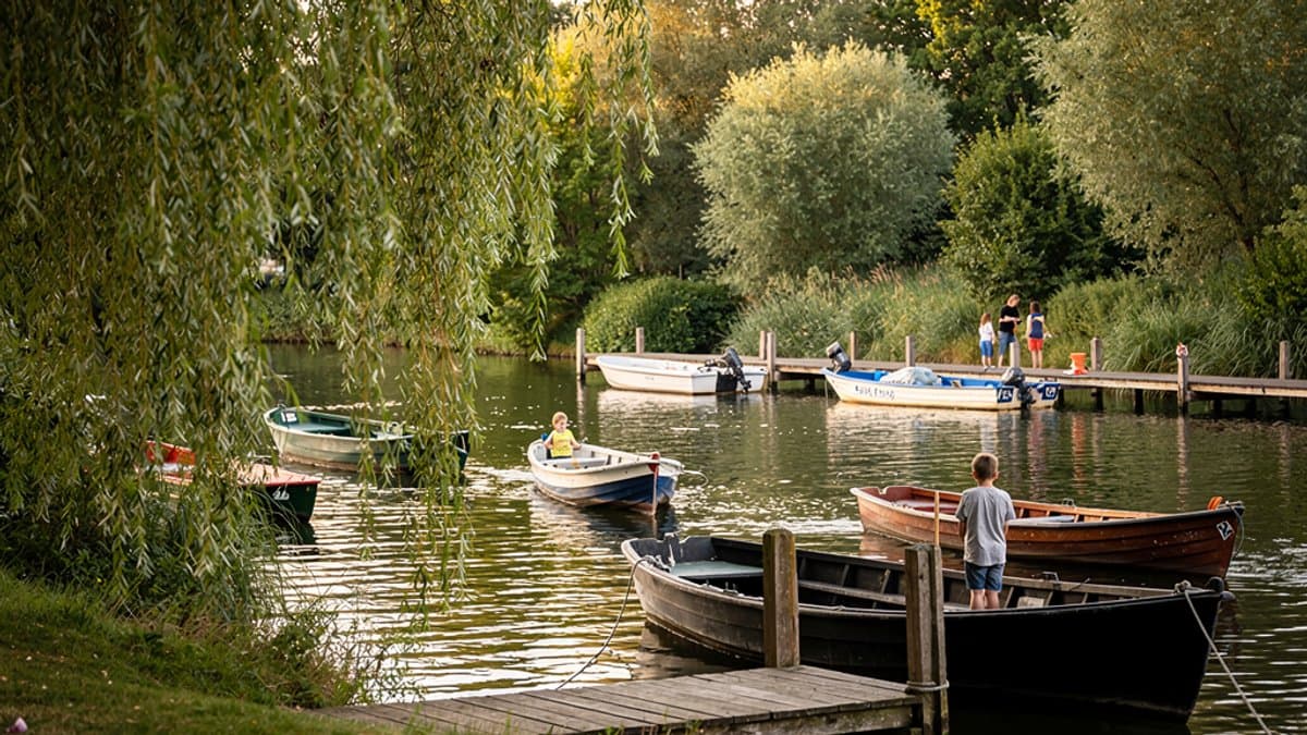 KI-generiertes Bild zu Kanu-Hafen Bergedorf