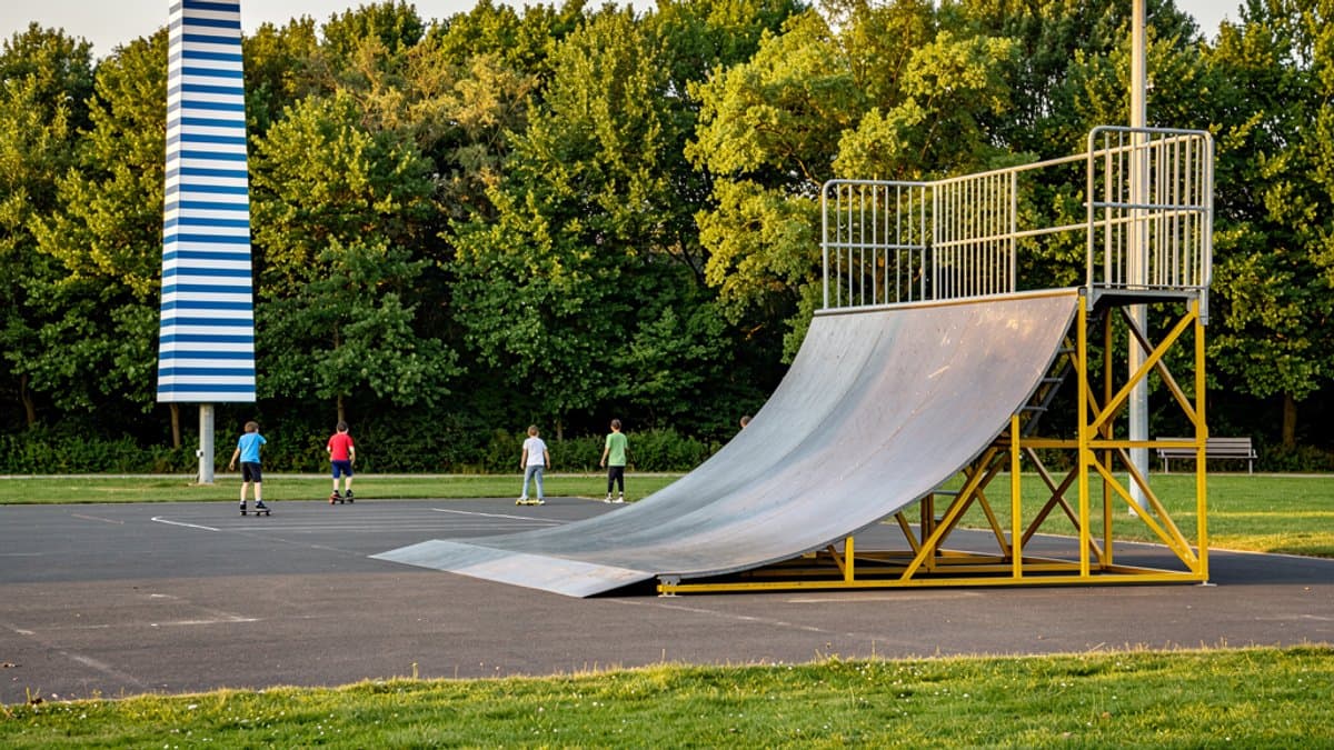 KI-generiertes Bild zu Skateanlage Rüschpark