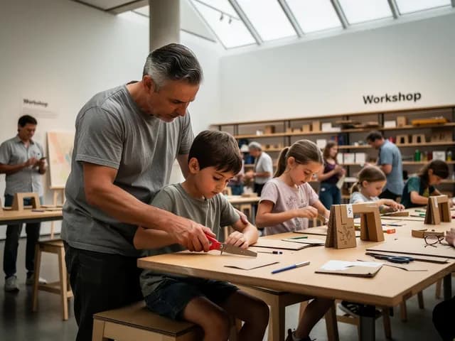 Schöner sitzen: Hocker basteln im Museum