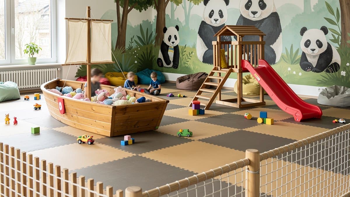 KI-generiertes Bild zu Pandino Kinderspielwelt
