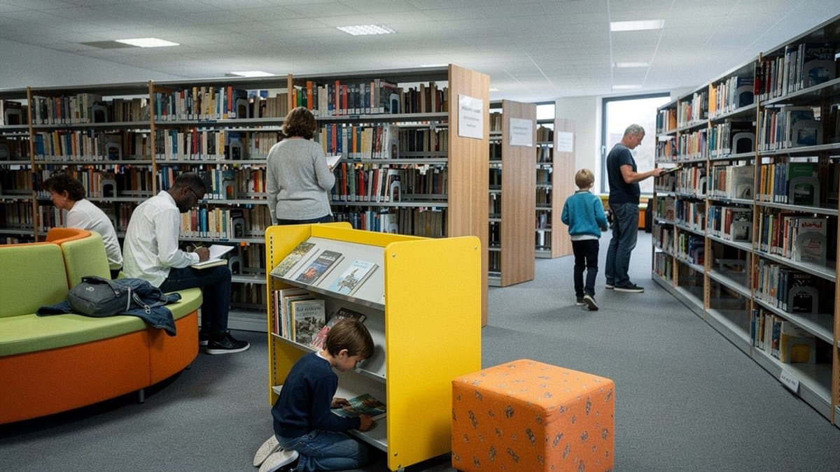 KI-generiertes Bild zu Bücherhalle Billstedt