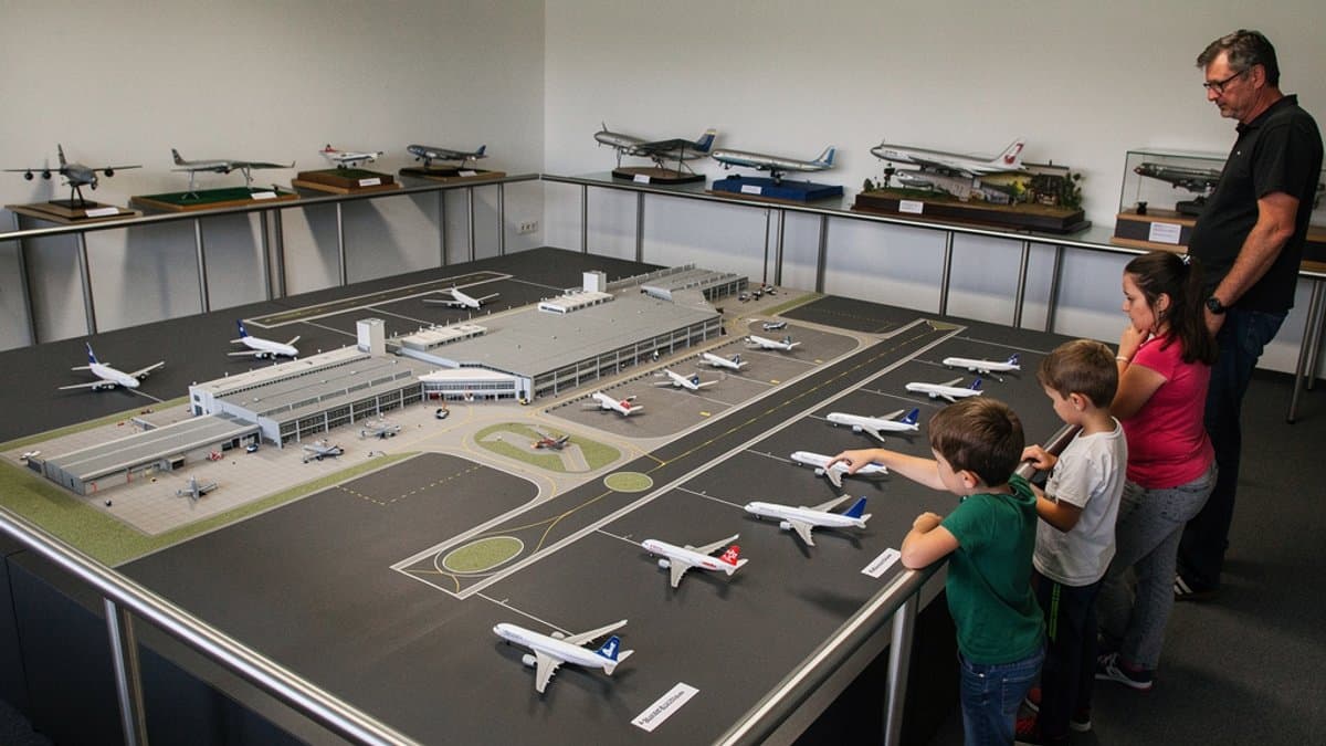 KI-generiertes Bild zu Flughafen-Modellschau