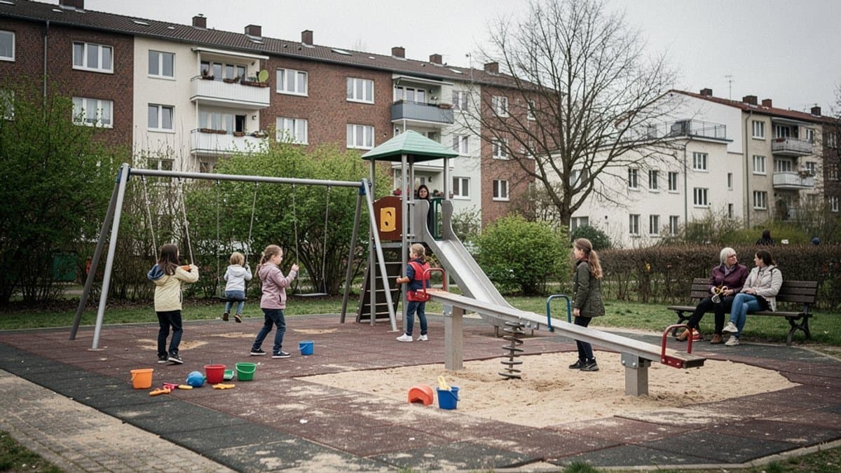 KI-generiertes Bild zu Spielplatz Sander Tannen