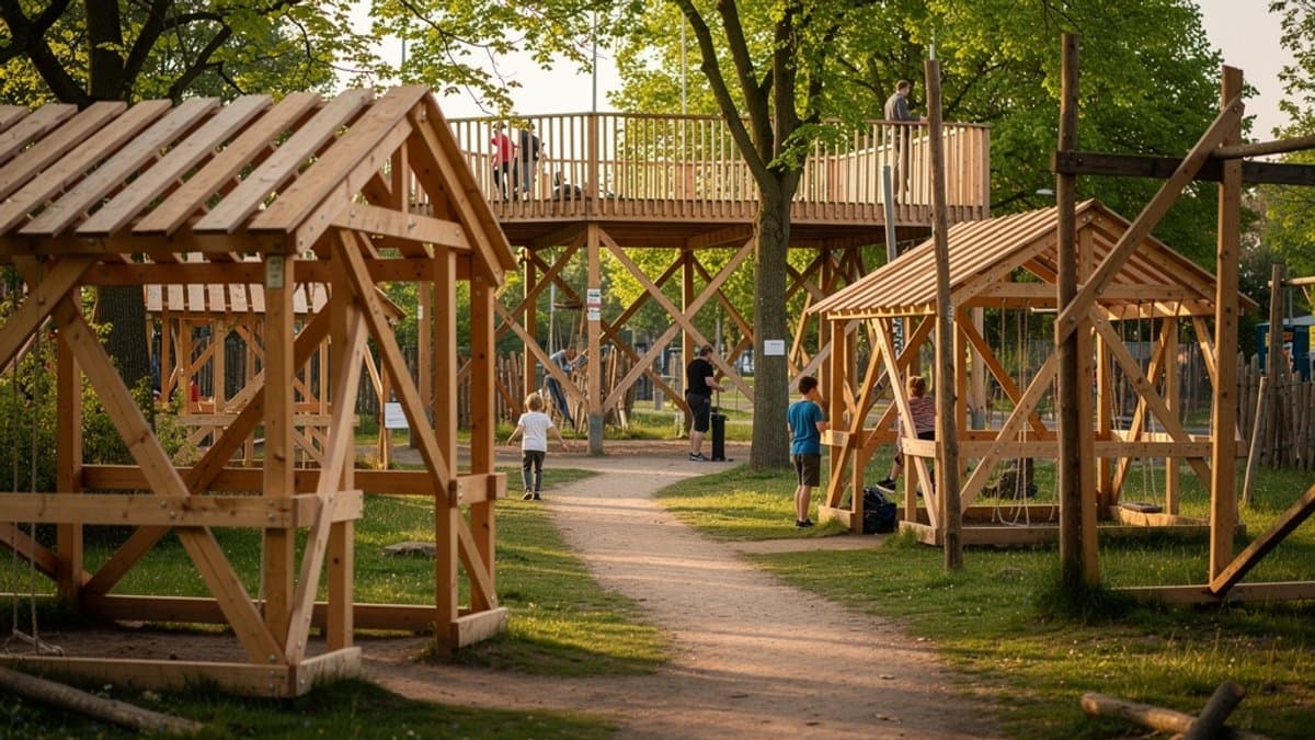 KI-generiertes Bild zu Spielhaus und Bauspielplatz Damerowsweg