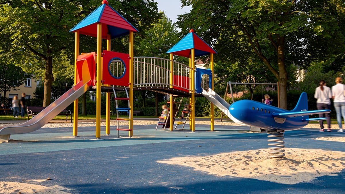 KI-generiertes Bild zu Spielplatz Biedermannplatz