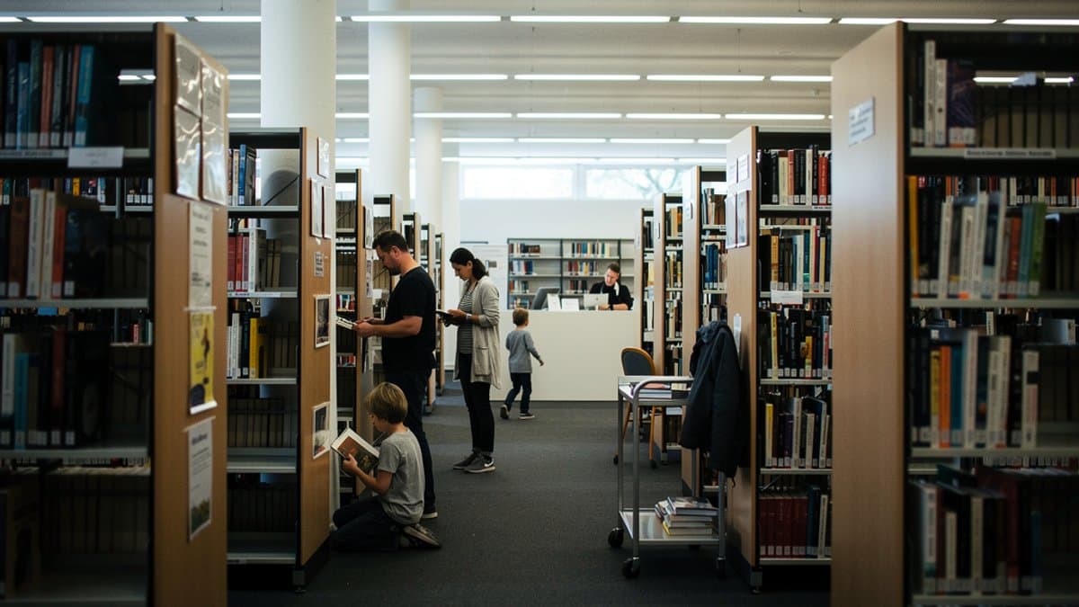 KI-generiertes Bild zu Bücherhalle Barmbek