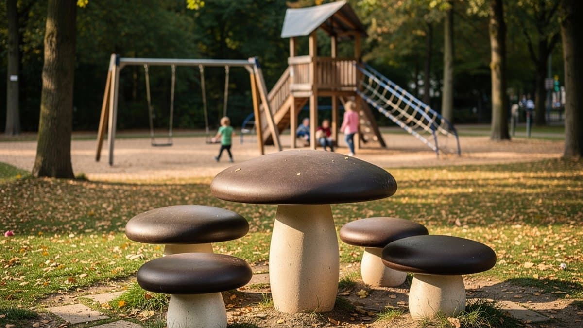 KI-generiertes Bild zu Pilzspielplatz Teutonenweg
