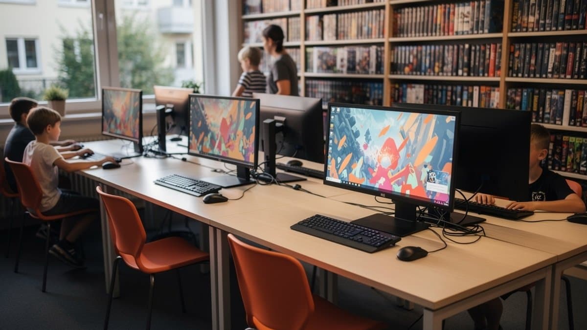 KI-generiertes Bild zu Retro Spiele Club