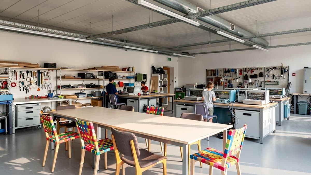 KI-generiertes Bild zu Offene Recycling-Werkstatt