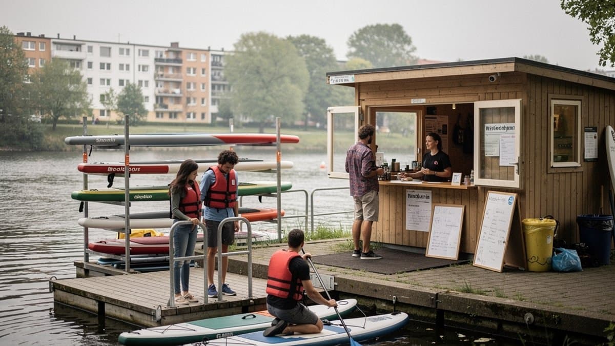 KI-generiertes Bild zu SUPco am Stadtpark
