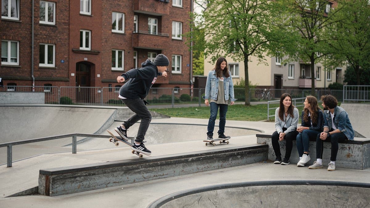 KI-generiertes Bild zu Kelle Skatepark am Loogeplatz