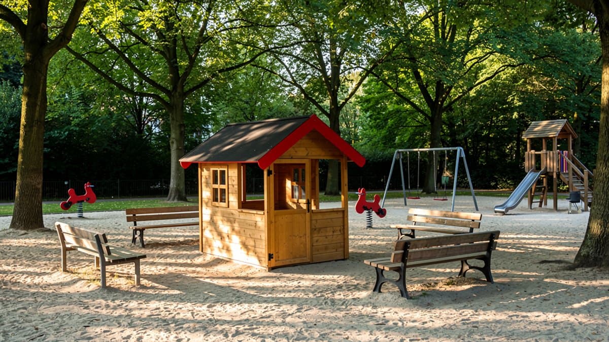 KI-generiertes Bild zu Waldspielplatz im Stadtpark