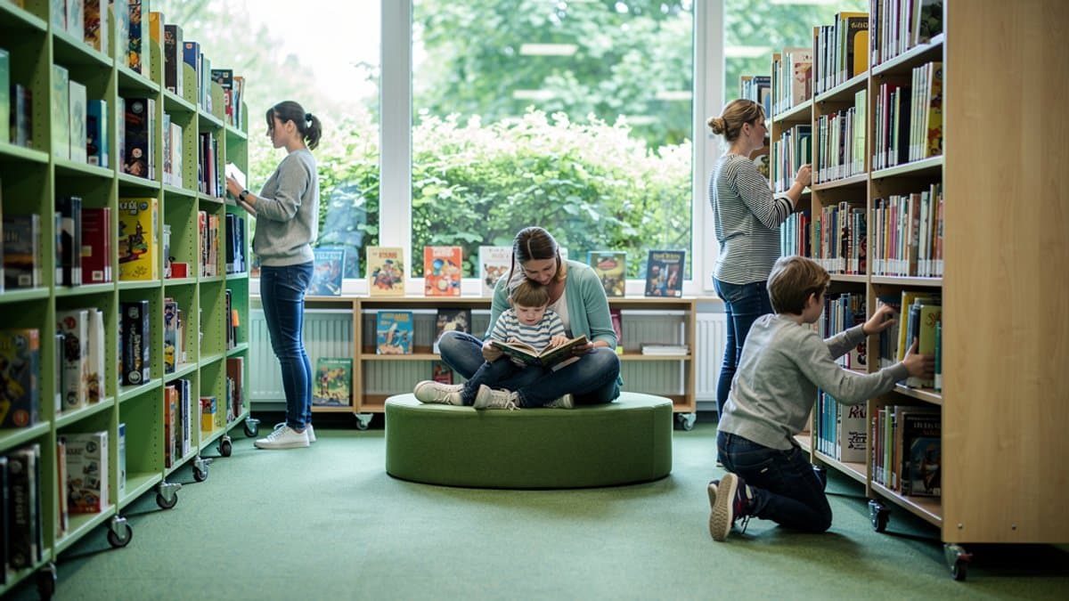 KI-generiertes Bild zu Bücherhalle Rahlstedt