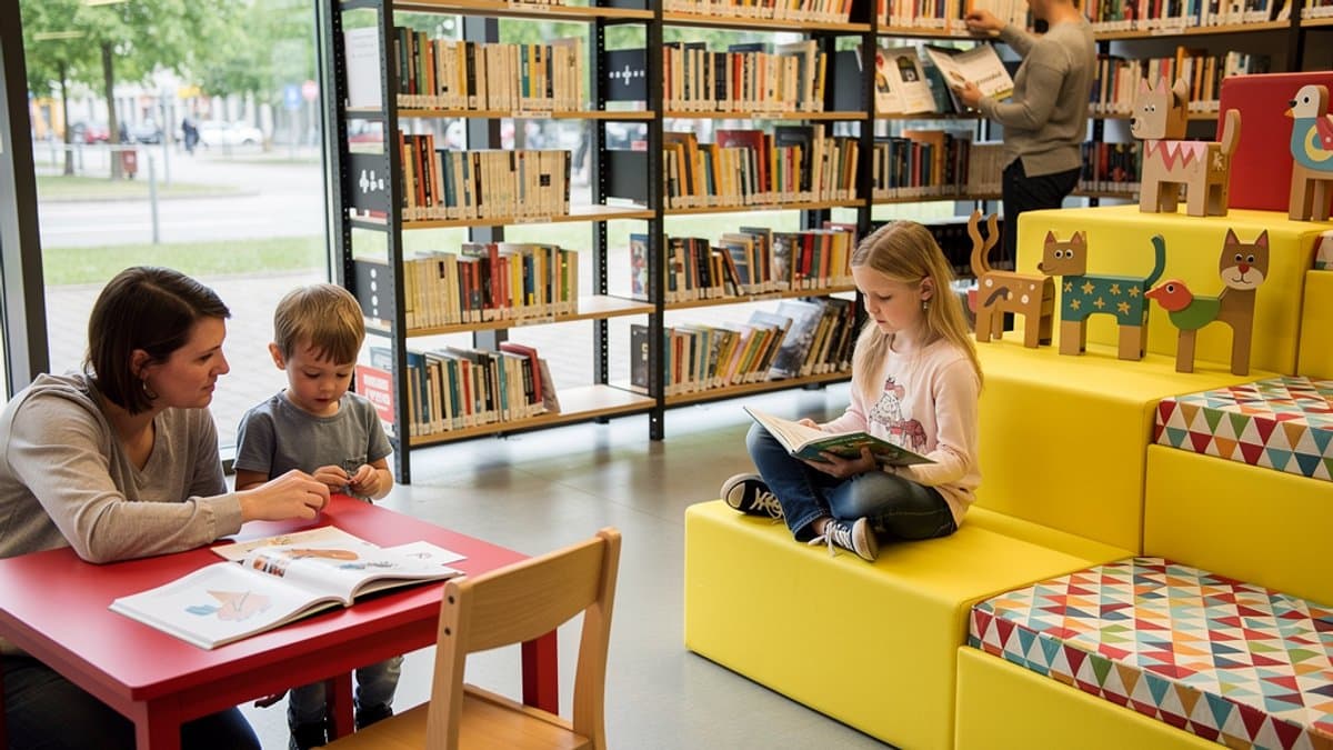 KI-generiertes Bild zu Bücherhalle Dehnhaide